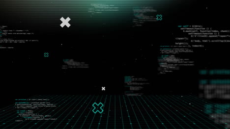 Animation of markers and data processing over grid