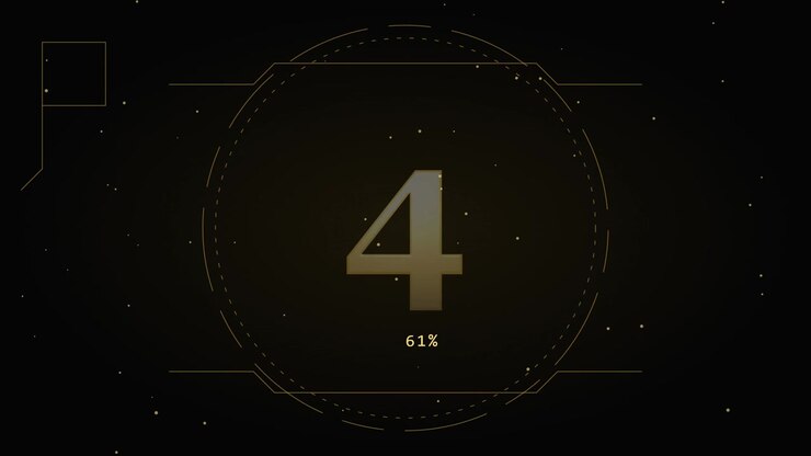 Digital Countdown Timer with Percentage Loading Progress