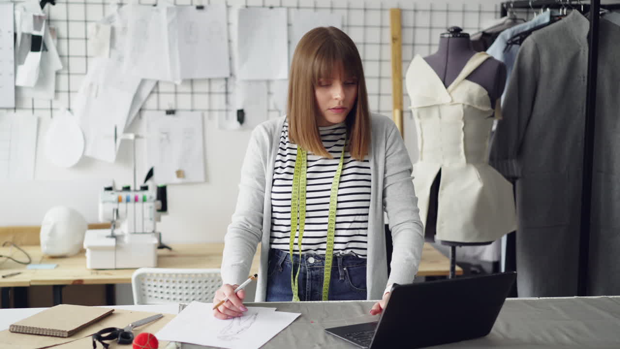 дизайнер моды на работе