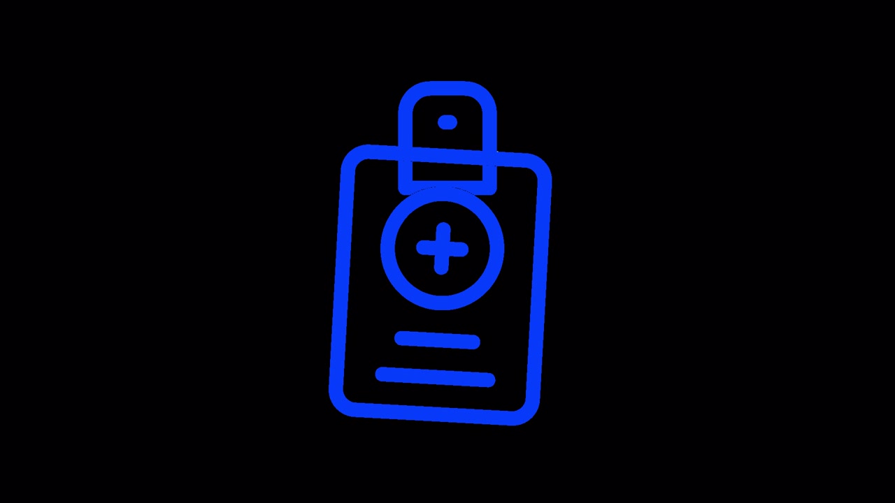 Animated Blue Outline Medical Clipboard Icon