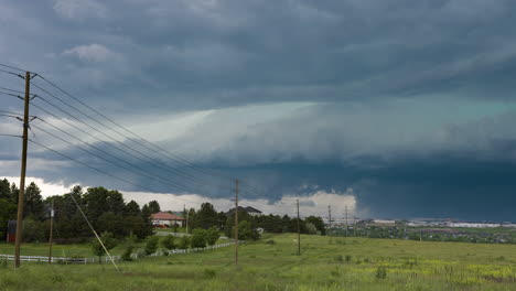 powerful storm clouds moving over denver metro area time lapse