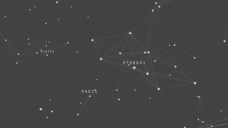 Animazione di connettività tecnologica bianca con numeri