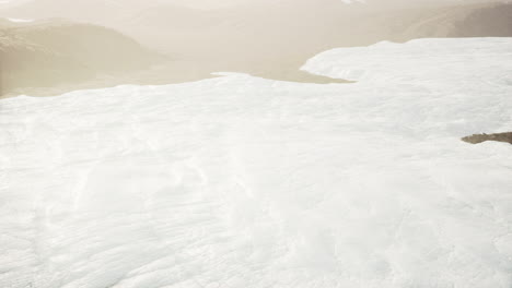 aerial view of a glacier