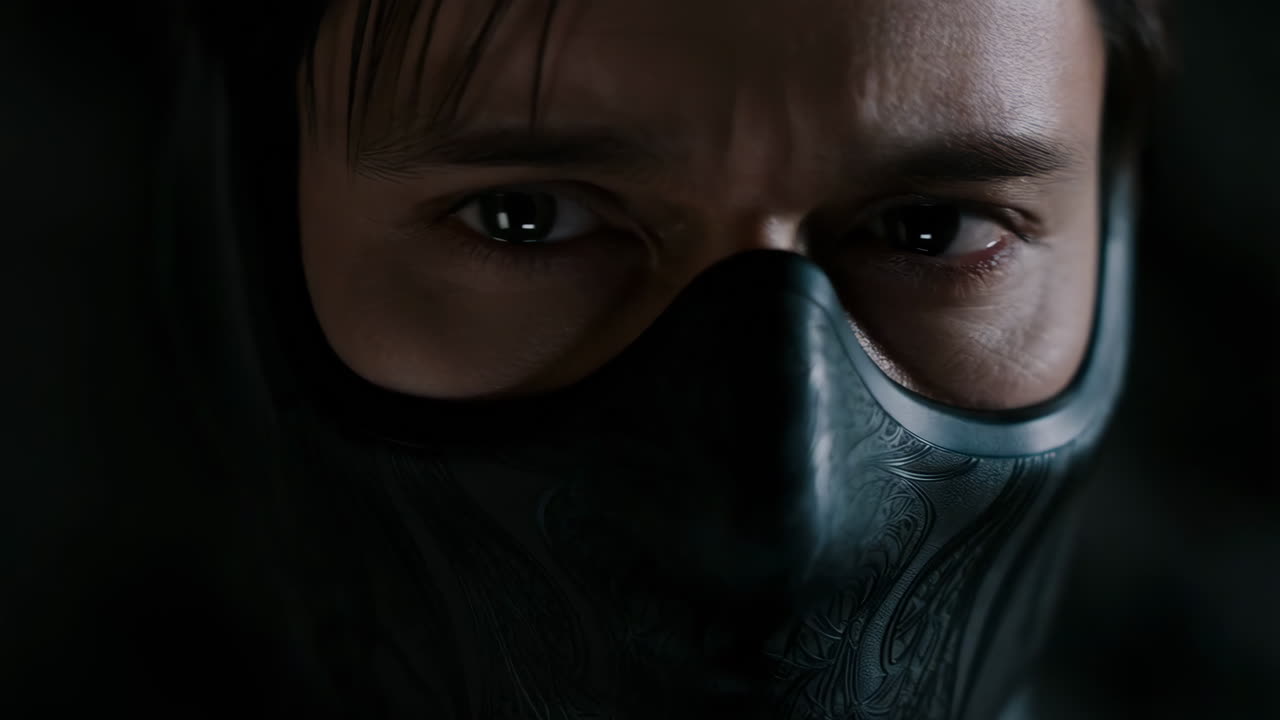 Man in Mask Portrait