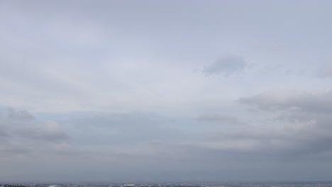 clouds moving over naples, italy