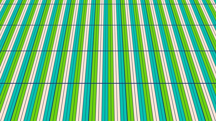 Graphic video pattern with geometric figures that tilts up and moves.