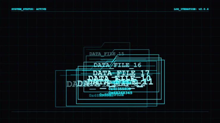Animation af digital datafilbehandlingsgrænseflade