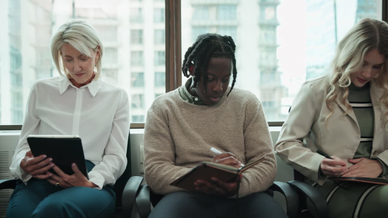 People waiting for a job interview