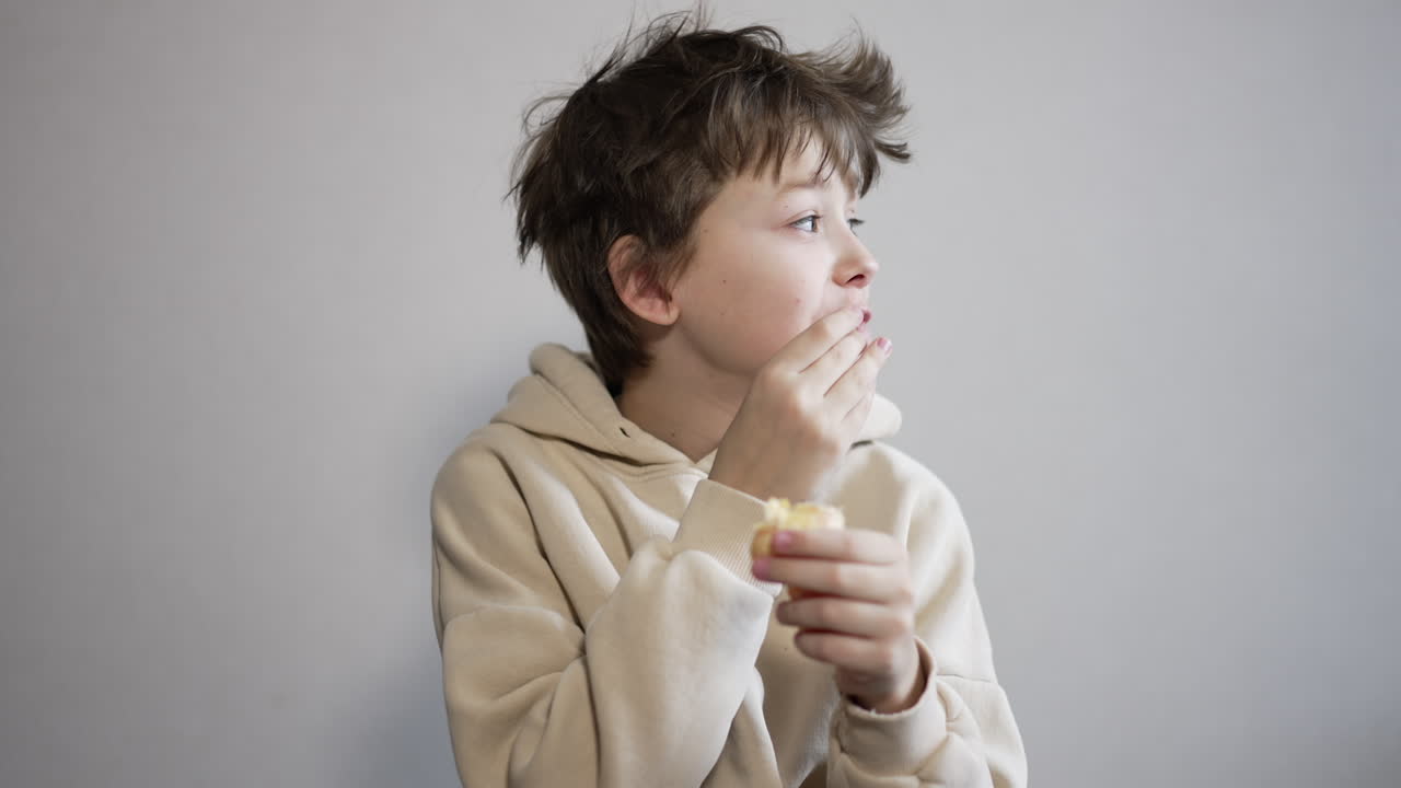 Boy Eating an Apple