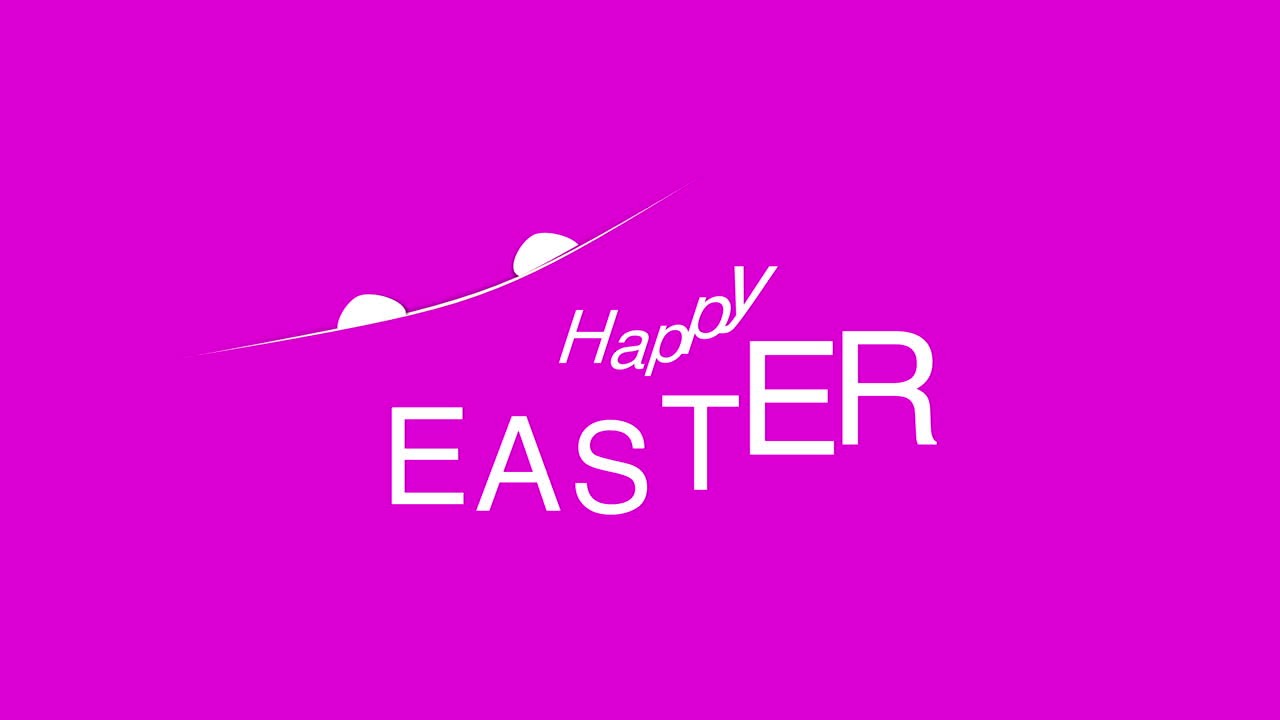 Testo Buona Pasqua e coniglio su sfondo rosa 1