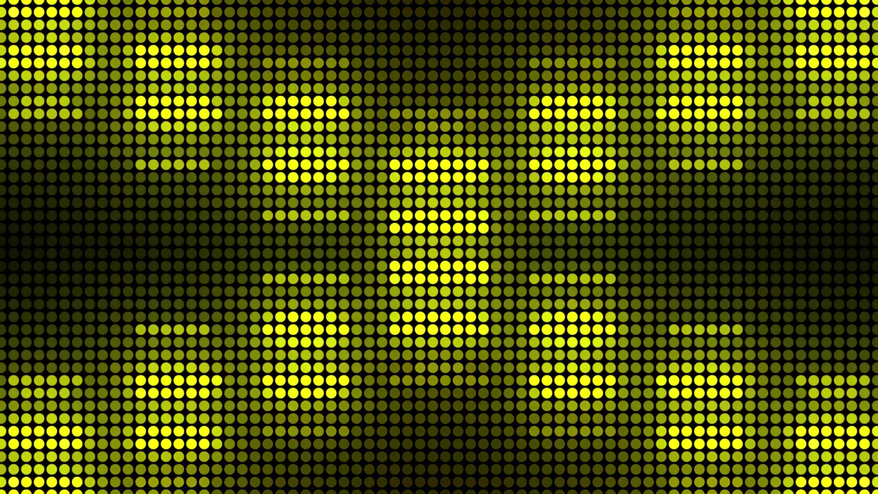 Yellow Dot Pattern on LED Display