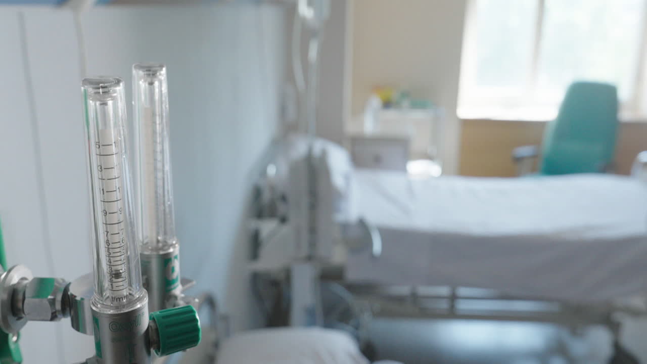 Hospital Patient Room with Medical Equipment