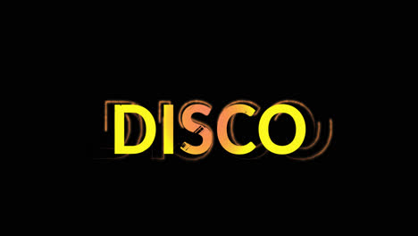 Animación-De-Texto-Disco-Sobre-Fondo-Negro