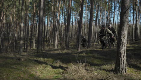 german soldiers in the woods during wwii
