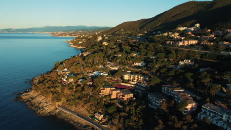 coastal italian village at sunset