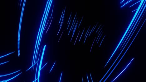 light stripes moving fast over dark background and are reflected in the floor