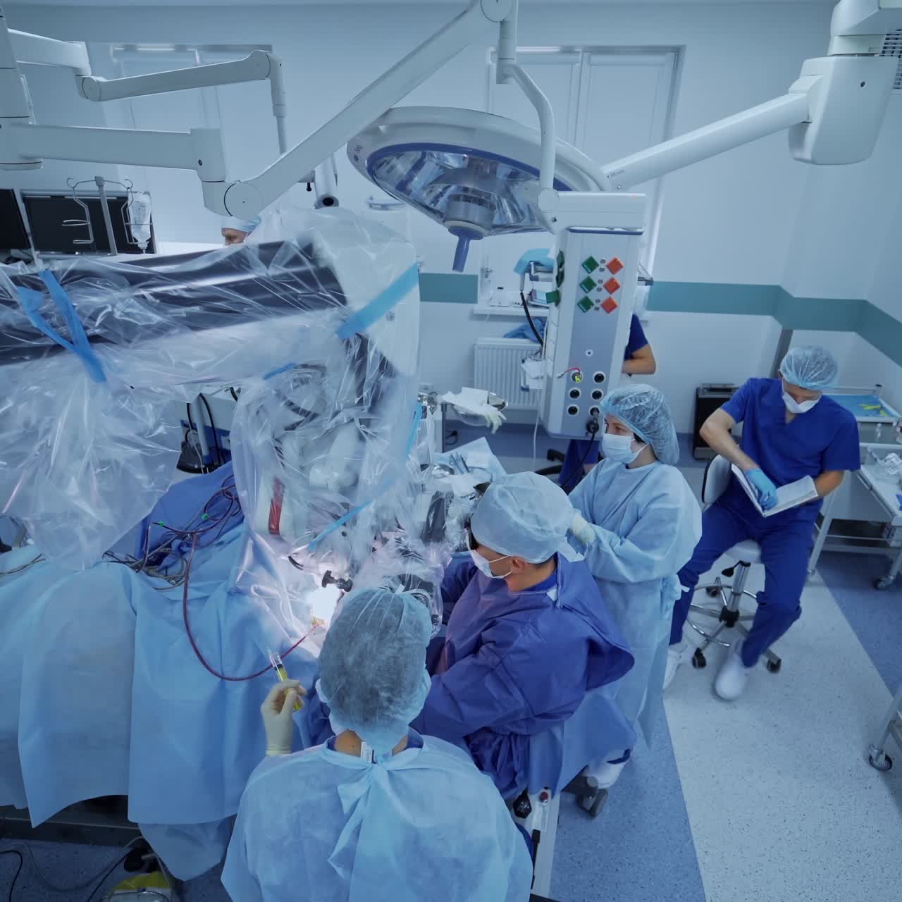 Doctor performing surgery