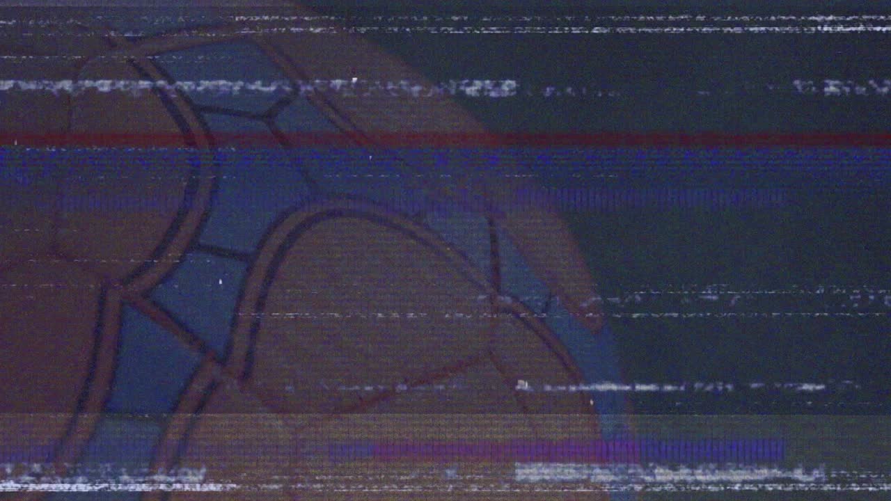 Animation of interference over ball on black background