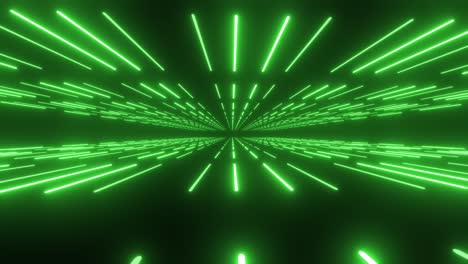 túnel verde de neón