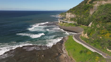 Sea-Cliff-Bridge,-Australia,-Establishing-Wide-Angle