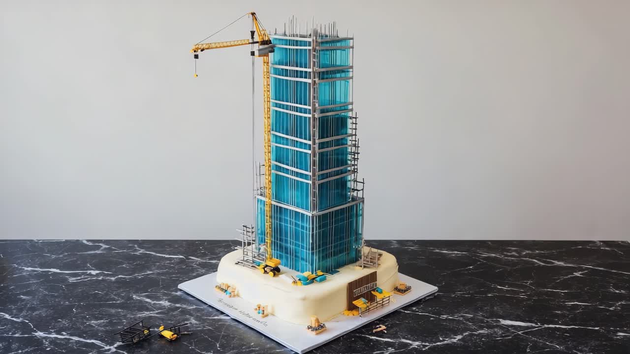 Construction Building Cake