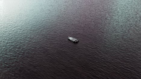 abandoned boat in the water