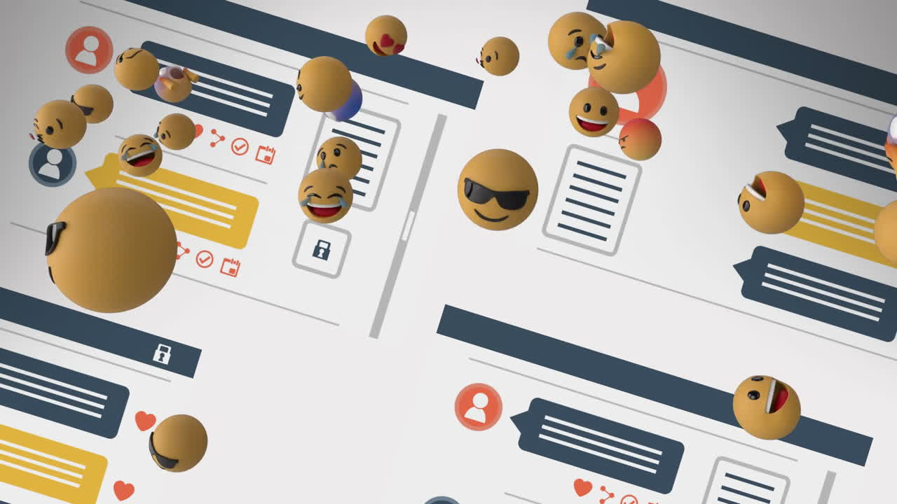 iconos de emoji con la libreta de direcciones en el fondo