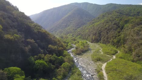 beautiful landscape in the mountain jungle in northwest argentina