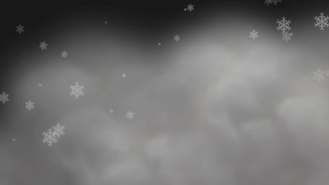 Animation-of-snow-falling-on-grey-clouds