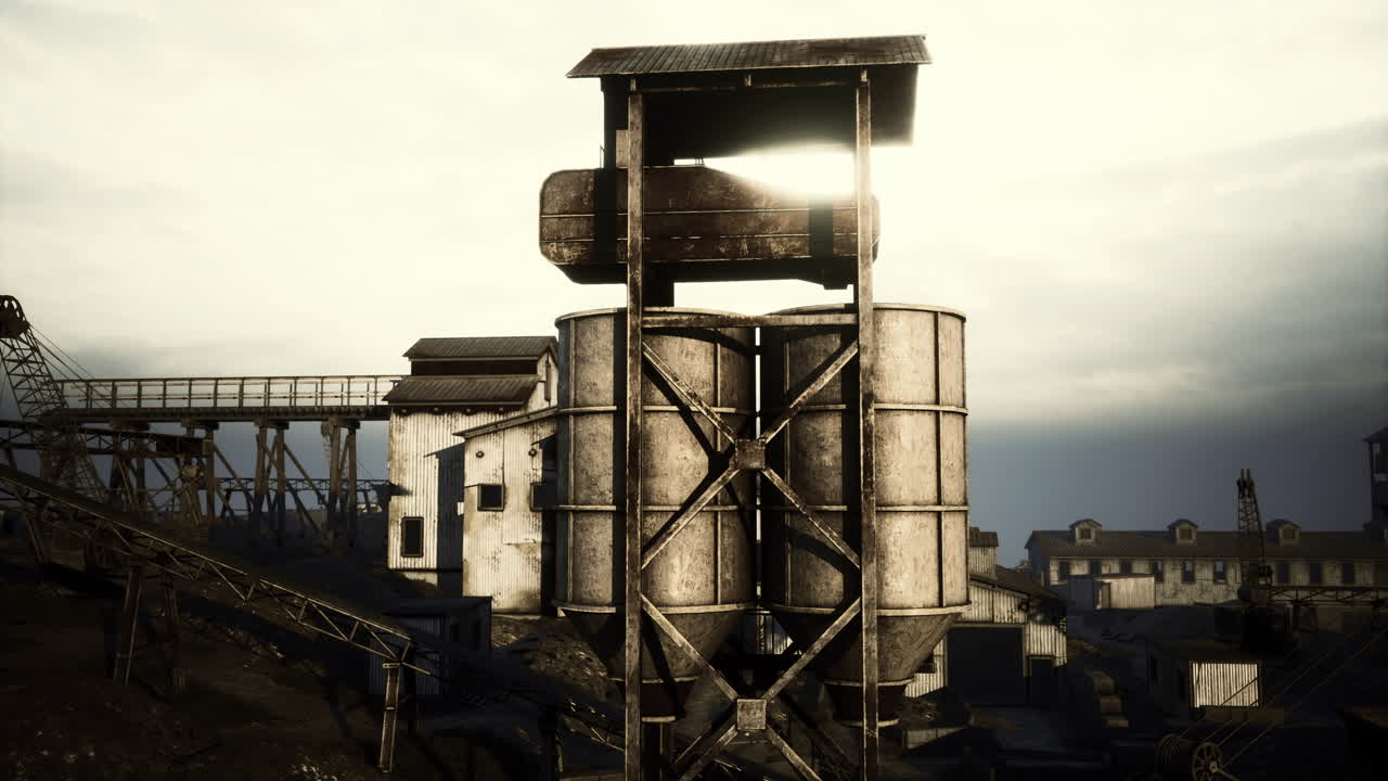 panorama de la vieja mina de carbón negro