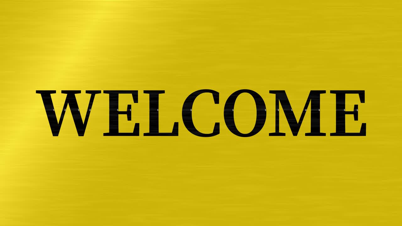 WELCOME message text animation motion graphics