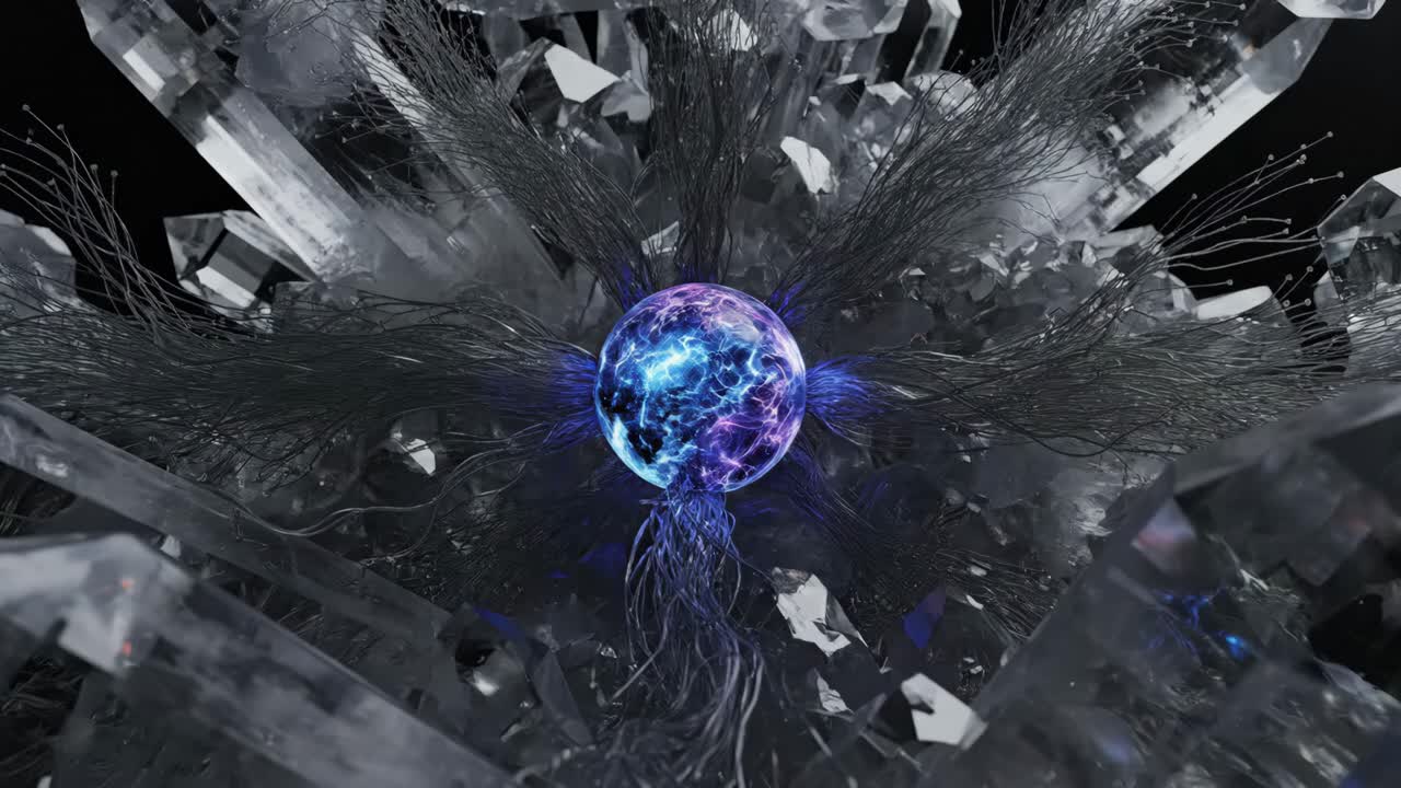 Earth Surrounded by Crystals and Energy