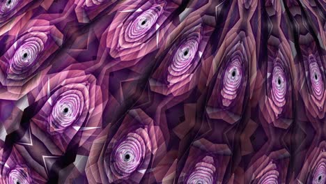 rotación de animación de ciencia ficción abstracta tecnología digital decoración de patrón de matriz púrpura texturizada con patrón geométrico fractal de alta tecnología futurista. animación de bucle sin costuras 4k 3d. bucle vj.