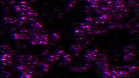 red and purple dot pattern on black background