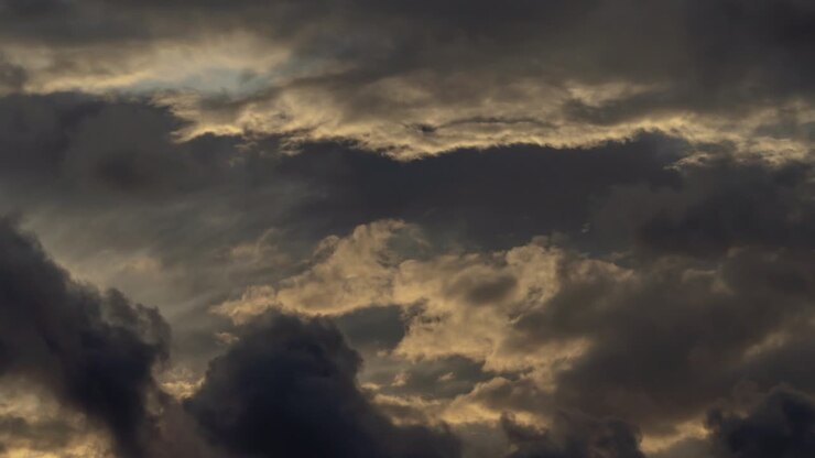 Dramatic sky with cloud at sunset time lapse