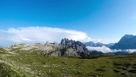 timelapse national nature park tre cime in the dolomites alps. beautiful nature of italy.