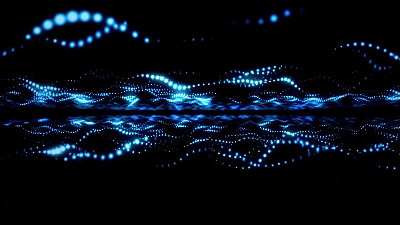 Abstract Particle Field illustration motion background digital evolution future technology graphic animation.