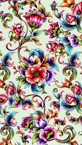 vibrant and colorful floral pattern design