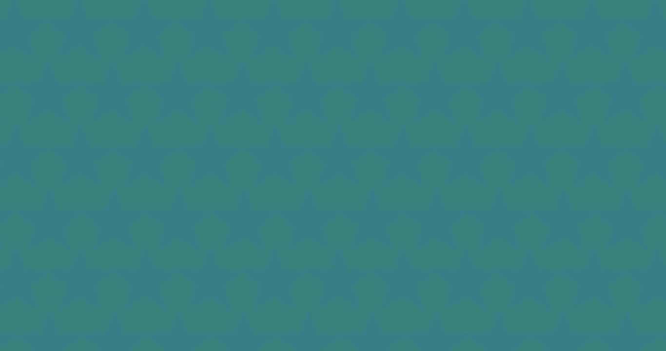 Animation of rows of blue stars of flag of united states of america on blue background