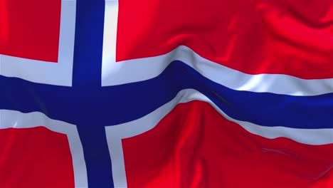 130 bandera de noruega ondeando en el viento animación en cámara lenta 4k textura de tela realista bandera soplando suavemente