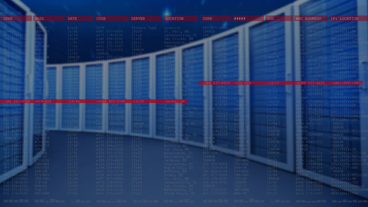 servidores de computadoras contra un telón de fondo de estrellas, con símbolos de codificación flotando en el aire.