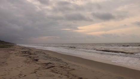 caribbean beach during a cloudy sunset