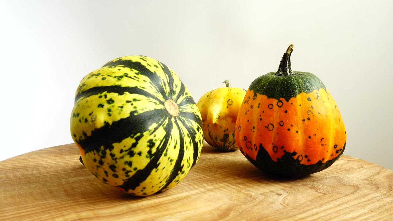 Pumpkins on a white background.