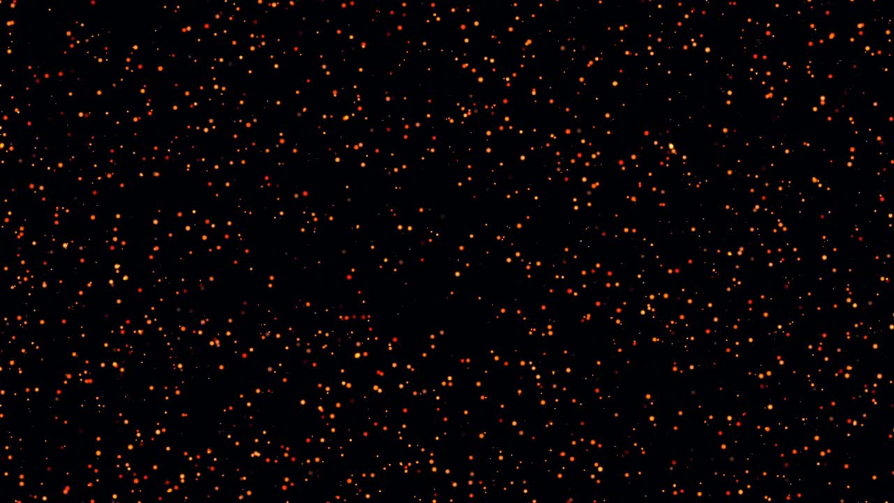 Video clip round particles slowly flying