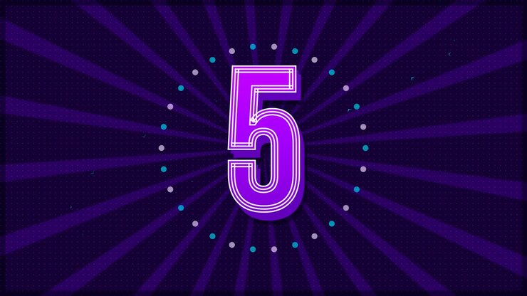 Animated Ten Second Countdown Timer with Purple Sunburst Background
