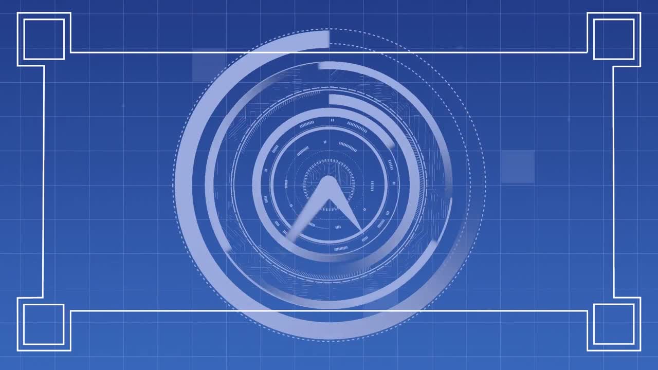 animación de un reloj moviéndose sobre el espacio digital azul