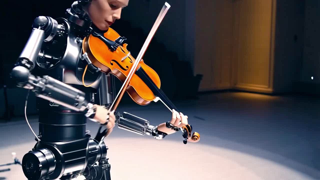 Robot playing the violin