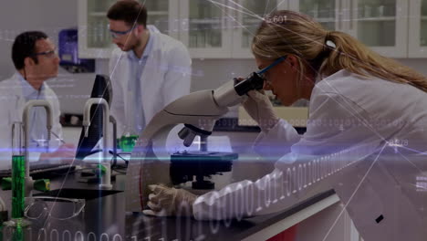 Animation of digital data processing over diverse group of scientist