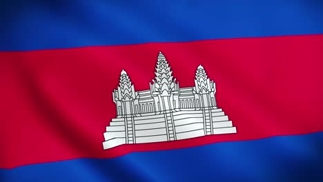 4k national animated sign of cambodia, animated cambodia flag, cambodia flag waving, the national flag of cambodia animated.