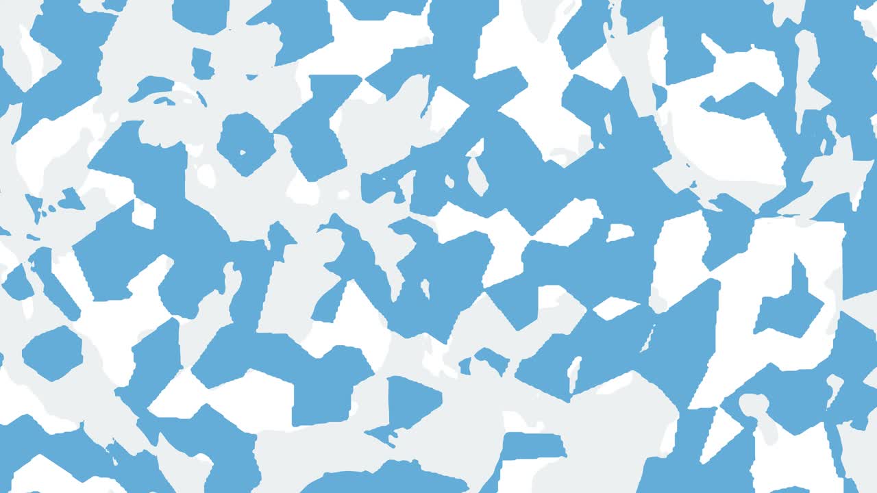 하 바탕에 움직이는 파란색과 회색의 기하학적 모양의 추상적인 애니메이션, 다채로운 원활한 루프 애니메이션 배경, 벽지.